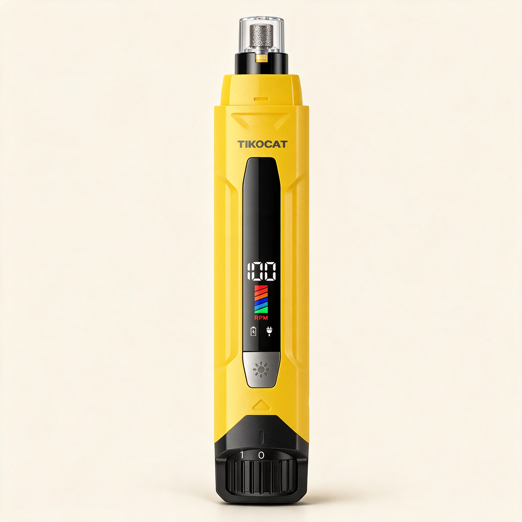 Detalle de la lima de uñas eléctrica con luz LED - PawCareShop
