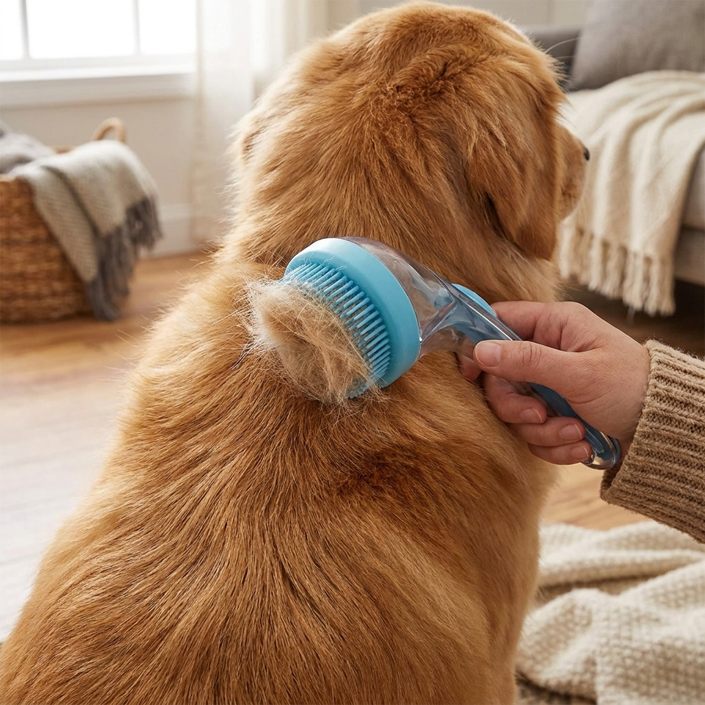El cepillo recoge el pelo suelto de la mascota - PawCareShop