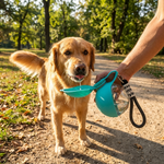 Perro bebiendo del bebedero de la botella - PawCareShop