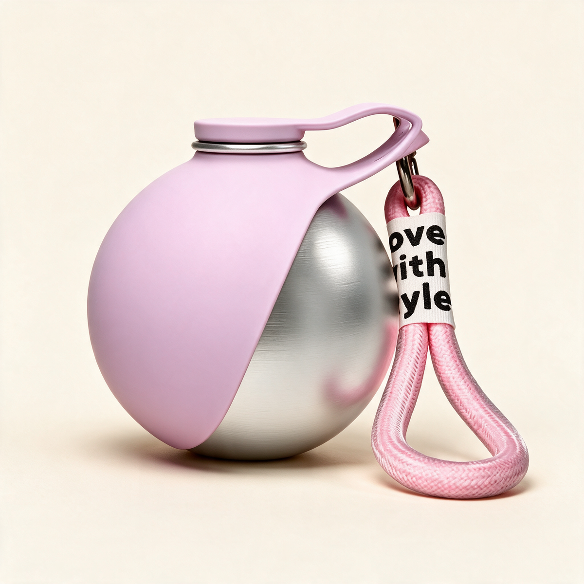 Botella de agua portátil 2 en 1 rosa - PawCareShop