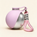 Botella de agua portátil 2 en 1 rosa - PawCareShop
