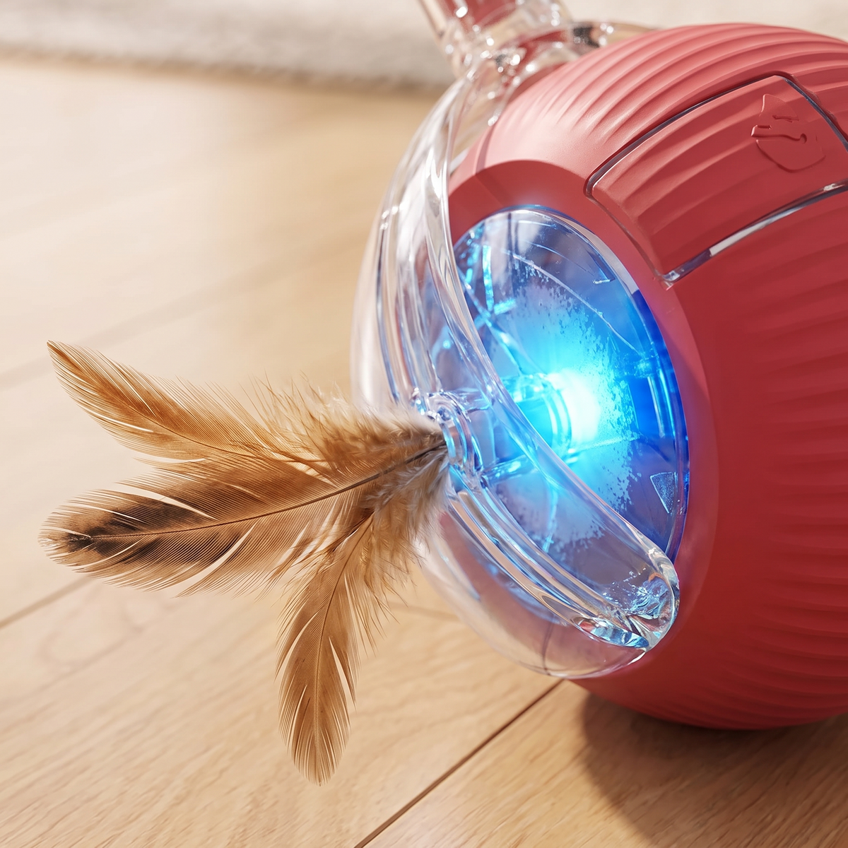 Detalle de la luz LED de la pelota