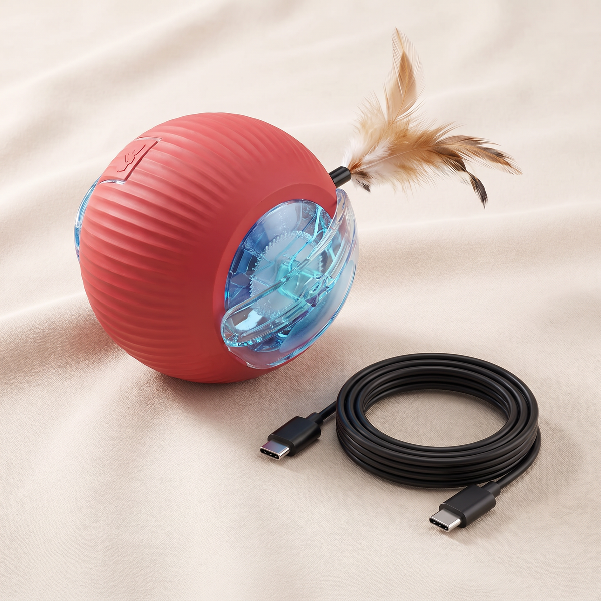 Pelota con cable de carga USB