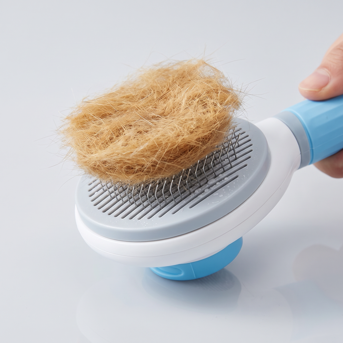 Autolimpieza soltando el pelo recogido