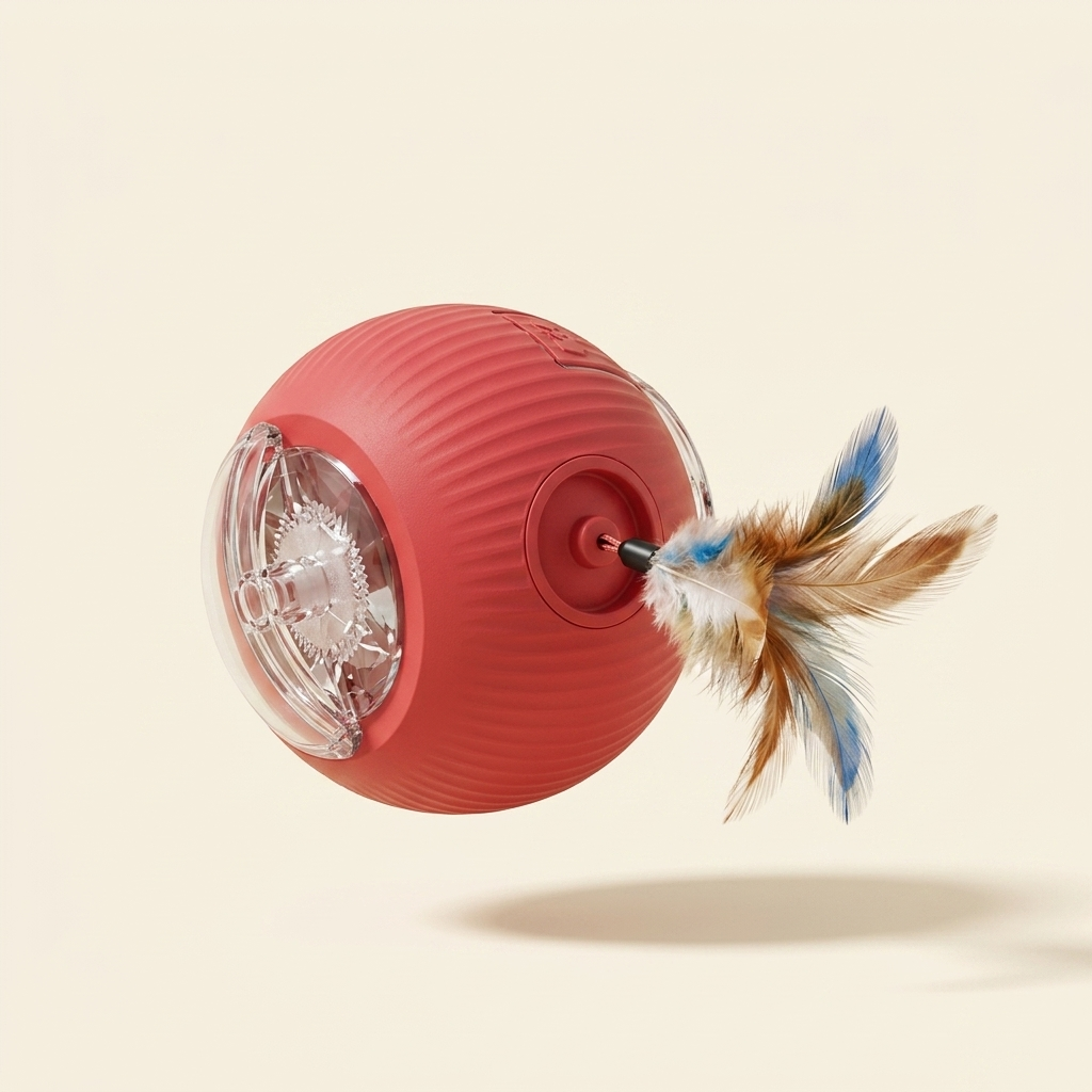 Pelota rodante para gatos